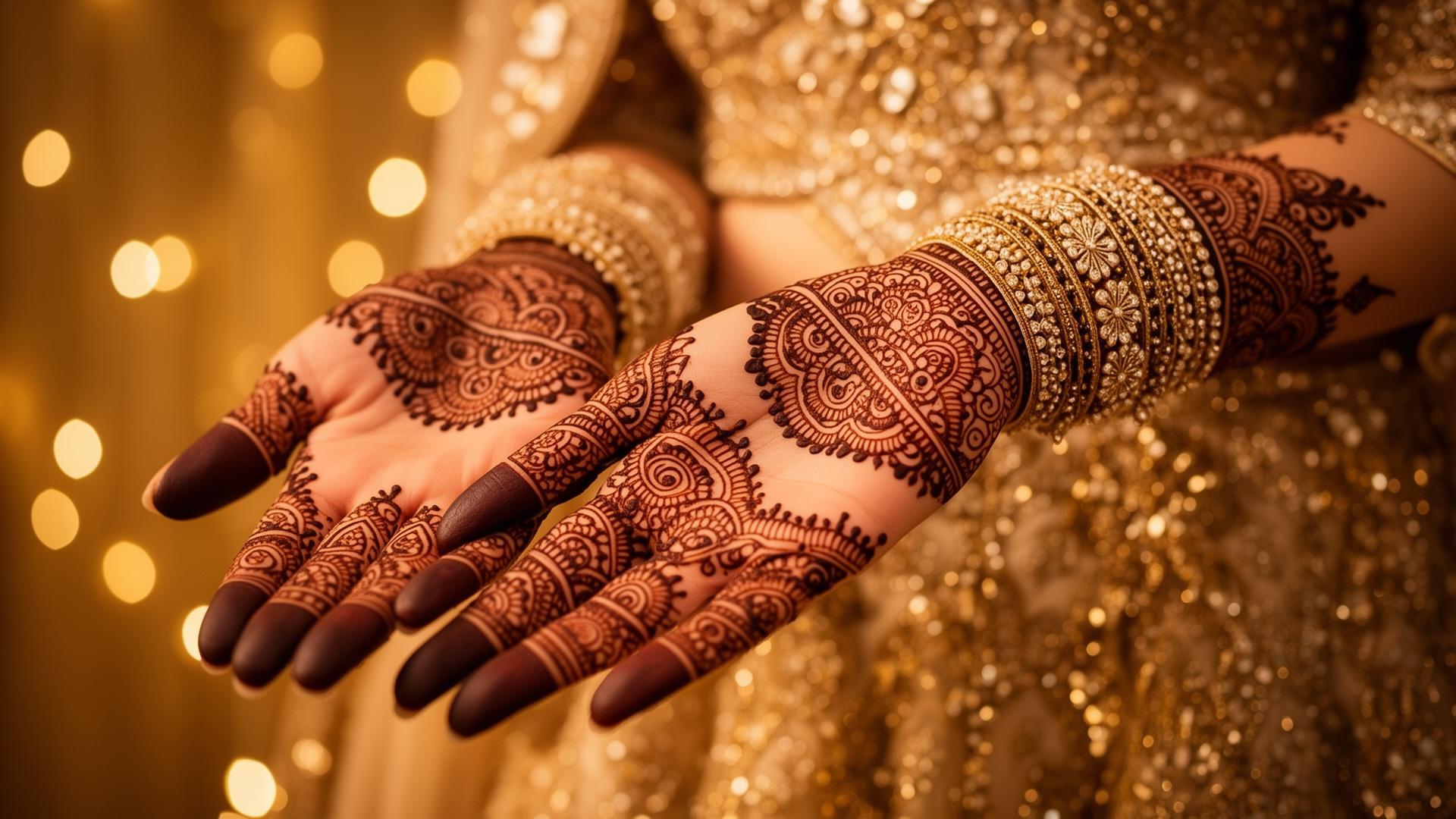 Bridal mehndi art